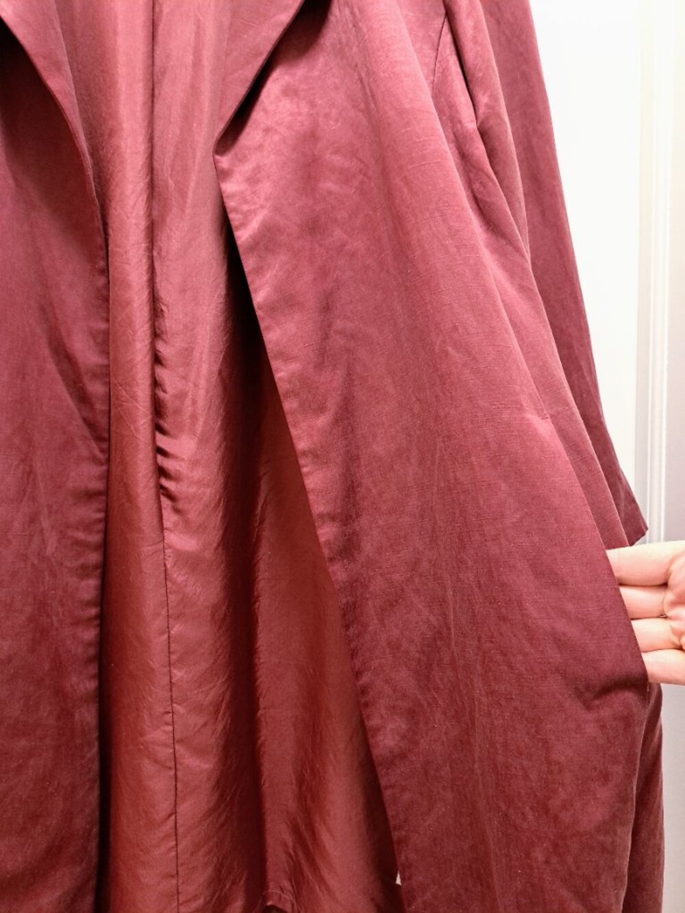 Eileen Fisher Linen Silk Blend Shimmer Open Front Jacket Size XL - Picture 4 of 10